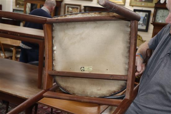 Six 1960s Danish teak dining chairs, one a.f.